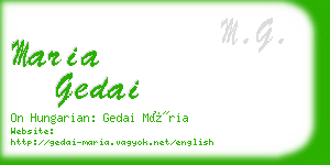 maria gedai business card